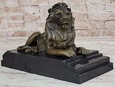 Vintage Antoine Louis Barye Signed Bronze Sculpture  Lion Qui Marche  Art Decor • $124.50