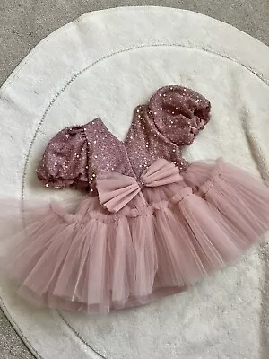 £21 • Buy Pink Baby Kids Girls Occasion Dress Sequins & Tutu, Birthday Party Clothing