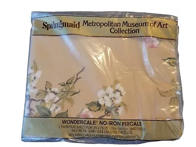 Vintage Springmaid Metropolitan Museum Of Art Songbirds Twin Flat Sheet -New NOS • $20.69