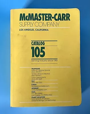 McMaster-Carr Supply Company Catalog 105 — Los Angeles Edition • $39.99