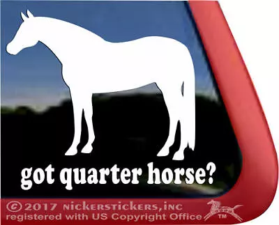 Got Quarter Horse? Trailer Window Decal • $8.99