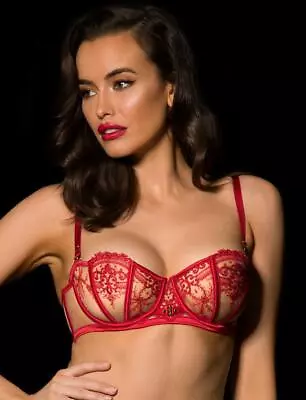 $89 • Buy Brand  New Honey Birdette Gabrielle Red  Bra  Size 12B