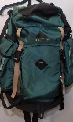 Kelty Backpack 22950604 L Metal Supports Waist Belt Padded Back Green Black  • $42.99