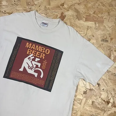 Vintage Hanes Mambo Beer Single Stitch T Shirt Mens XL Retro 90s • $37.83