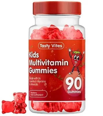£11.99 • Buy Kids Multivitamins 90 Gummies, 3 Months Supply, Tasty Strawberry, Immune Support