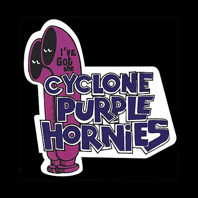 Ive Got Cyclone Purple Hornies Drag Race Hot Rat Rod Decal Vintage Look Sticker • $5.50