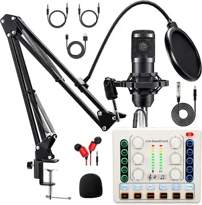 Podcast Equipment Bundle BM-800 Condenser Microphone Bundle With Voice Change... • $66.36