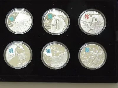 2011 London 2012 Great British Icons £5 Silver Proof 6 Coin Set • £375