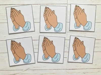 £1.50 • Buy 6 Prayer Hands Card Making Embellishments Religious Scrapbook Craft Toppers