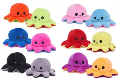 New Official 8  Reversible Mood Changing Octopus Plush Soft Toy *one At Random* • £5.99