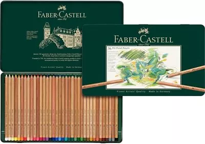 Faber-Castell 36-Piece Pitt Pastel Pencils In A Metal Tin • $49.95