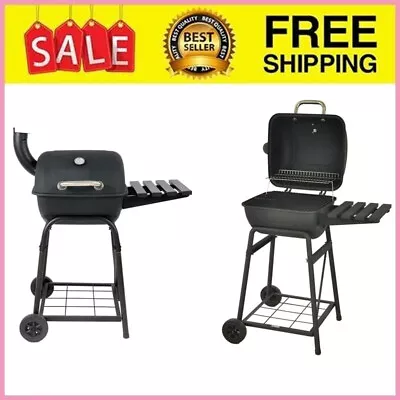 $60.50 • Buy Outdoor BBQ Grill Charcoal Pit Patio Backyard Meat Cooker Smoker Gauge Stainless