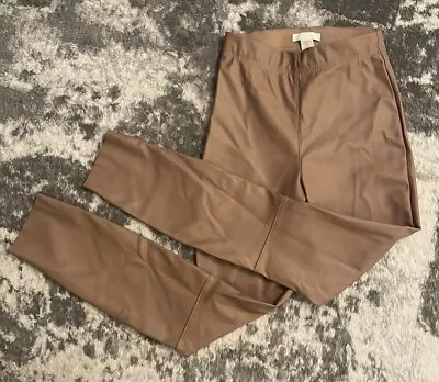 H&M Light Brown Size 2 Faux Leather Leggings GREAT CONDITION • $15