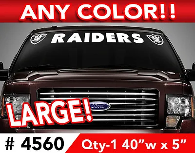  OAKLAND RAIDERS WINDSHIELD DECAL STICKER 40 X 5  ANY 1 COLOR • $22.99