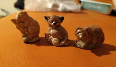 3 Wade Whimsies Animals Bushbaby Squirrel And A Raccoon Figures Free Uk Post • £9.99