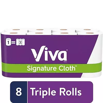 Viva Signature Cloth Paper Towels Choose-A-Sheet - 8 Triple Rolls = 24 Regular • $32.32