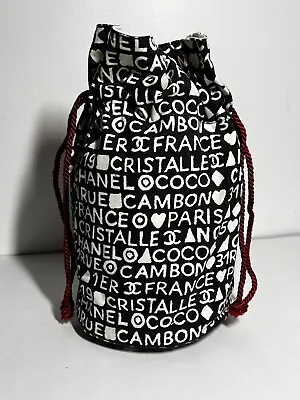 Chanel EUC Vintage Black/White 31 Rue Cambon Cosmetic Drawstring Pouch Bag • $249.99