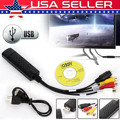 USB 2.0 Audio Video VHS VCR To DVD Converter Capture Card Adapter Digital Format • $8.68