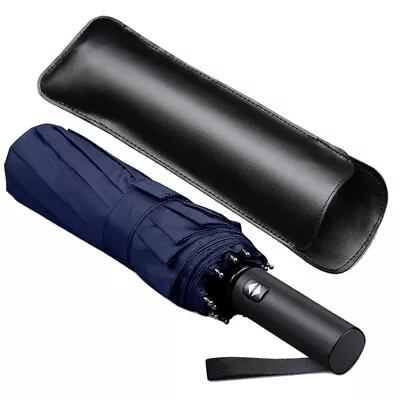 $28.99 • Buy 12 Ribs Windproof Travel Umbrella With PTFE Canopy, Lengthened Handle With Aut
