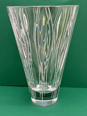 £22.99 • Buy Stuart Crystal, Cut Glass Vase, Groove Stylised Design, Meausurements In Picures