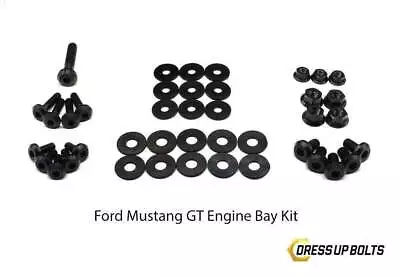 Dress Up Bolts 41 PCS Black Kit For 2015-2019 Ford Mustang GT Engine Bay Full • $183.14
