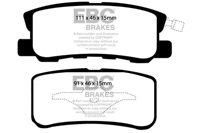 EBC Greenstuff Rear Brake Pads For Mitsubishi Shogun 3.2 TD (V88) SWB (2006 On) • $66.71