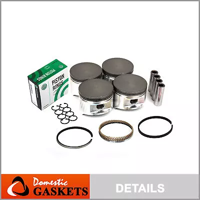 Pistons And Rings Fit 89-92 Nissan 240SX Axxess Stanza 2.4L SOHC KA24E • $109.99