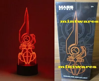 Mass Effect N7 Omni Blade Acrylic LED 10  Light Desk Lamp Figure Sold Out NEW • $19.99