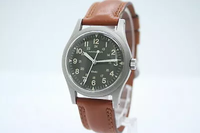 [Near MINT] Hamilton Khaki 9415 Green Dial Hand-winding Men's Watch From JAPAN • $299.99