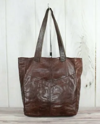 Ellington Women's Brown Leather Double Handle Shoulder Tote Handbag Purse • $33.75