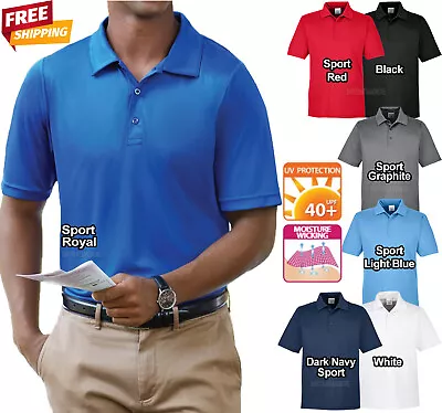 BIG MENS Moisture Wicking Polo Shirt Dri Fit UV Protection XL 2XL 3XL 4XL 5XL 6X • $20.99