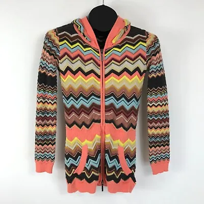 Missoni For Target Chevron Zig Zag Full Zip Sweater Women's Medium Knit Hoodie • $29.99