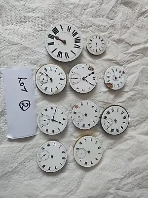 Job Lot Of Vintage Pocket Watch Movements Parts And DIALS Ect Spares And Repairs • £9.99