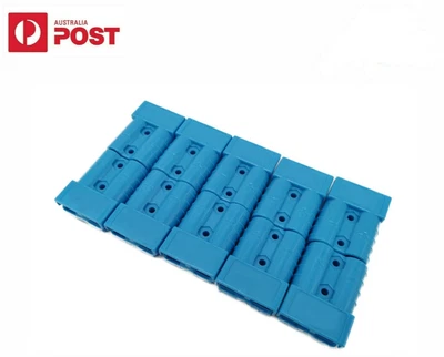 $18.95 • Buy 10x Connectors Anderson Style Plug DC Power 50AMP Solar Caravan 6AWG Blue