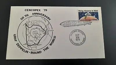 USA Cencopex 1979 Commemorative Cover 50th Anniversary Zeppelin Around The World • £1