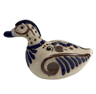 Tonala Santana Pottery Bird Dove Duck Hand-Painted Mexican Folk Art Vtg Signed • $35.89