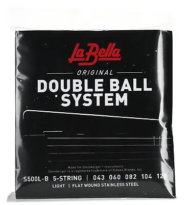 La Bella S500L-B Dbl Ball Bass Stainless Flat Lite 43-128 • $72.99