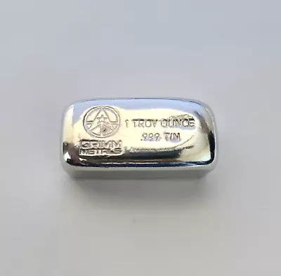 1 Troy Ounce .999 Fine Tin Bar - Hand Poured & Stamped - Grimm Metals • $12