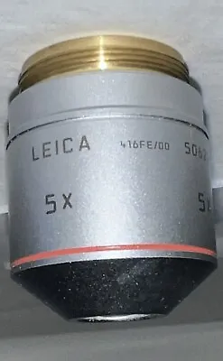 $360 • Buy Leica Microscope Objective HCX PL FLUOTAR 5x/0.15 506224 ∞/-/C