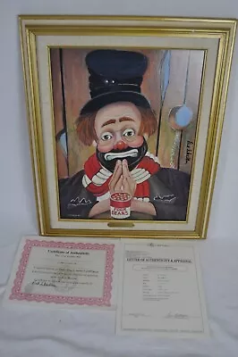 Red Skelton Signed Oil On Canvas Transfer My Thanks 1389/5000 Framed COA • $185