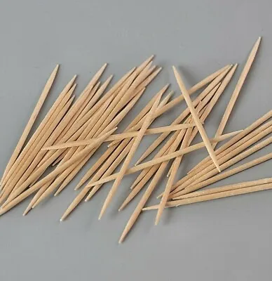 100+ Wooden Tooth Picks Small Cocktail Sticks 6cm - Environmentally Friendly • £1.89