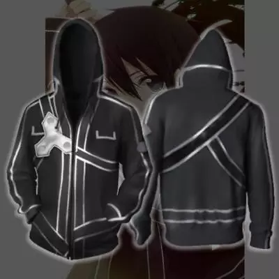 Sword Art Online SAO 3D Hoodie Cosplay Costume Jumper Hooded Coat Sweater Jacket • $61.11