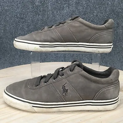$26.99 • Buy Polo Ralph Lauren Shoes Womens 8.5 D Casual Lace Sneakers Grey Leather Round Toe