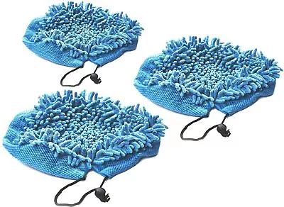 UNIVERSAL Steam Mop Pads Cloths Cleaner Cover Pad Cloth Microfibre Coral Blue • £16.99