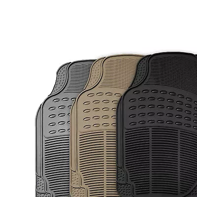 Trimmable Rubber Car Floor Mats 4pc Set Tactical Fit Heavy Duty All Weather • $23.49