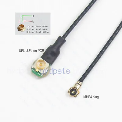 IPX4 WFL W.FL MHF4 Female To U.FL IPX IPEX UFL Male Adapter 1.13mm Coaxial Cable • $3