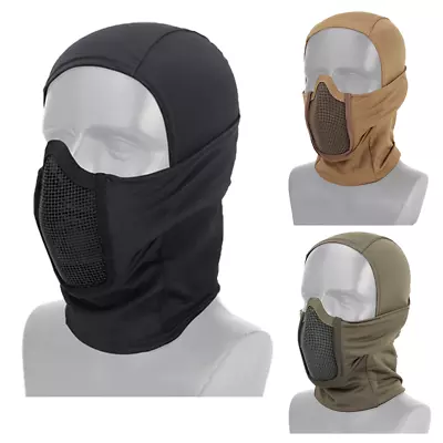 Balaclava Tactical Steel Mesh Face Masks Helmet Liner Military Full Face Mask US • $14.99