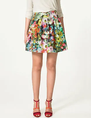 $42.72 • Buy Zara Floral Flower Print High Waisted Tulip Prom Mini Skirt L Large 12 8 36