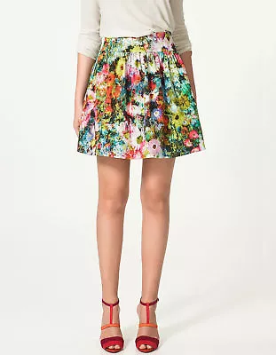 $42.72 • Buy Zara Floral Flower Print High Waisted Tulip Prom Mini Skirt L Large 12 8 36