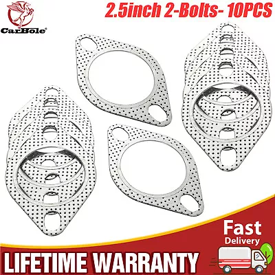 10pcs 2.5  Catback Exhaust Down Pipe Manifold Collector Flange Gasket 2 Bolt • $16.79